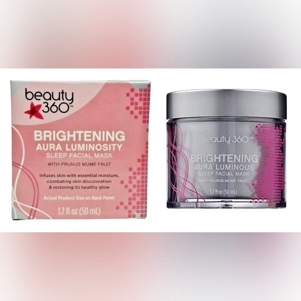 beauty 360 Brightening Aura Luminous Sleep Facial Mask - Pink